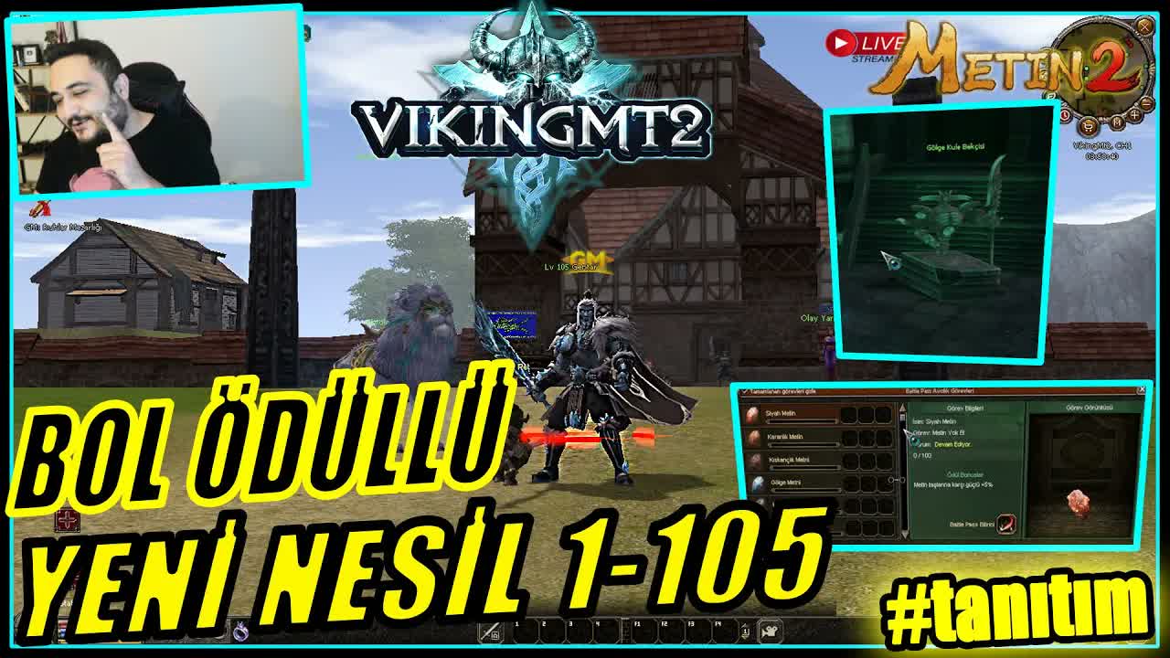 BU SERVERDA HERKES KAZANACAK !! OTO AVLI 1-105 SERVER || VikingMt2 #tanıtım #metin2 #metin2pvp